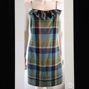 💋Ann Taylor LOFT Summer Shift Dress Ruffle Front